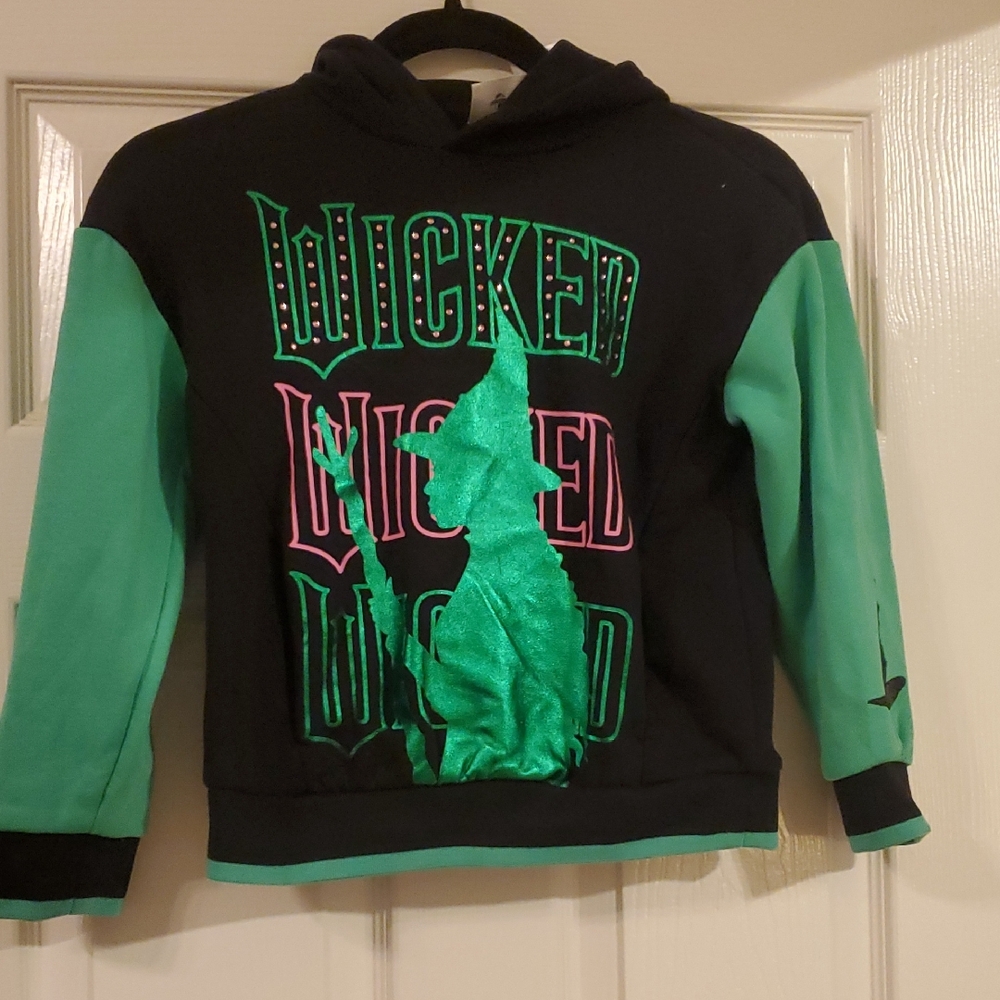 Kids Wicked Witch Hoodie - Black and Green